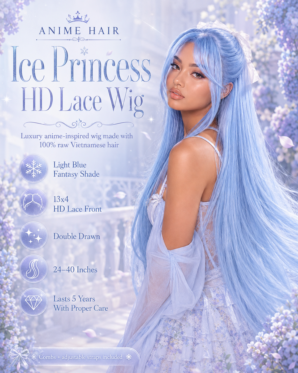 Ice Princess HD Lace Wig Design