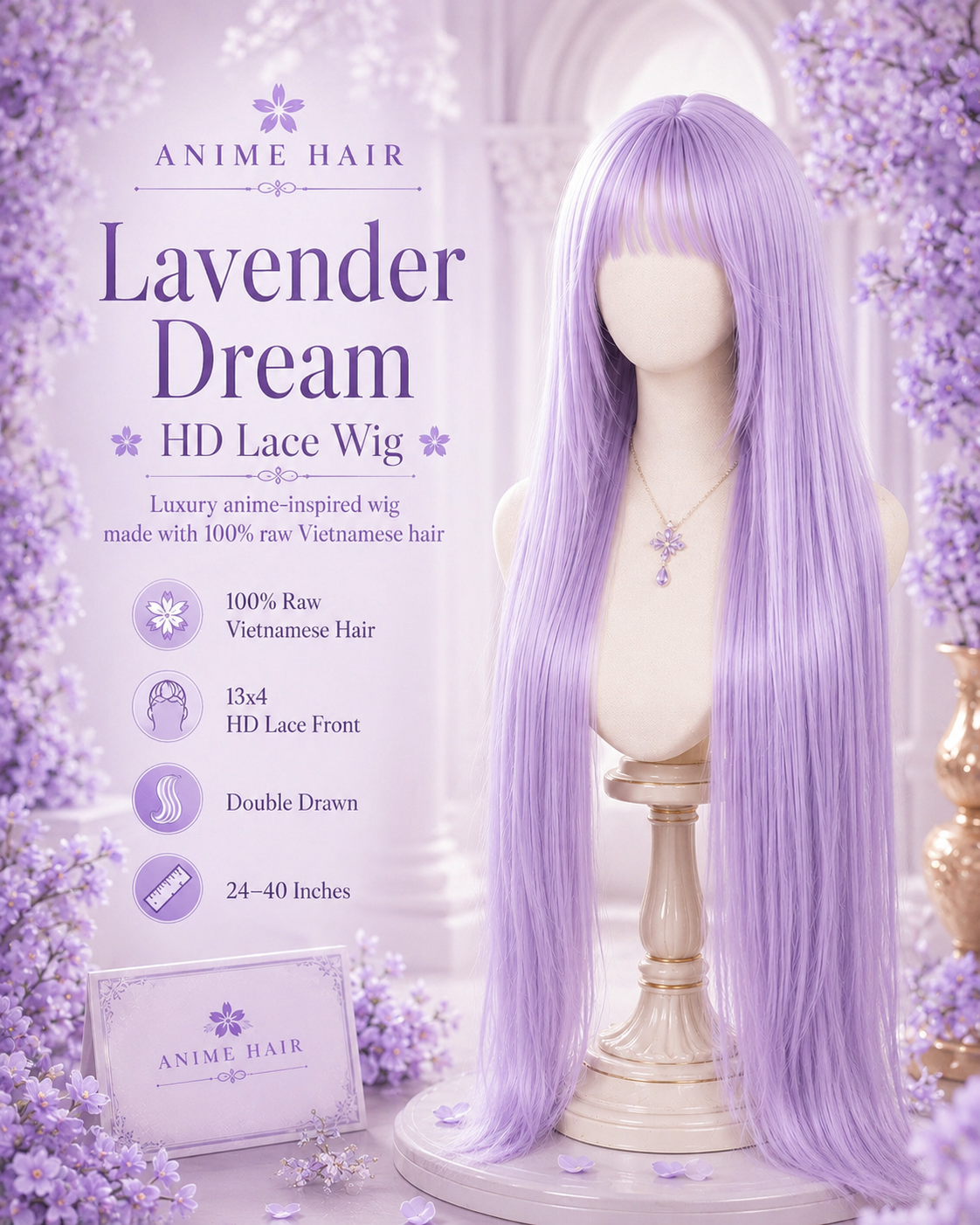 Lavender Dream HD Lace Wig